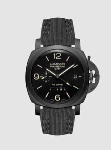 Panerai Luminor 10 Days GMT 44mm Replica Watch PAM00335 RECYCLED PET BLACK